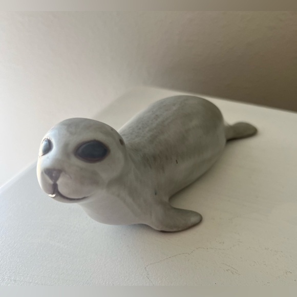 Andersen Design Studio | Pair Of 2 | Art Pottery Maine Blue Gray Seal Figurines - Picture 3 of 14